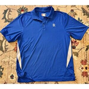 Clique Mens Blue shirt size M white "RR" monogram embroidered on the chest